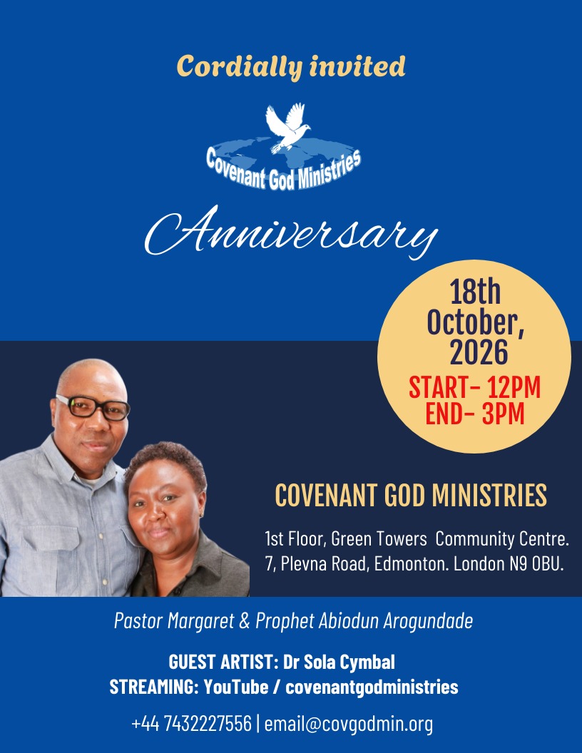 Covenant God Ministries Anniversary 2026